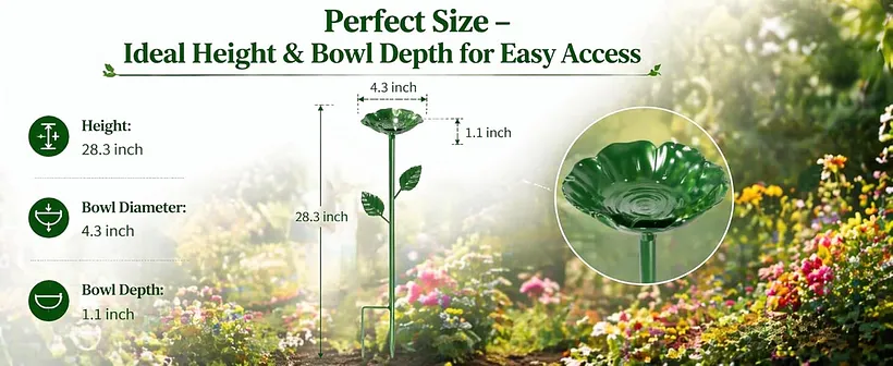Perfect Size-Ideal Height &amp;amp;amp; Bowl Depth for Easy Access