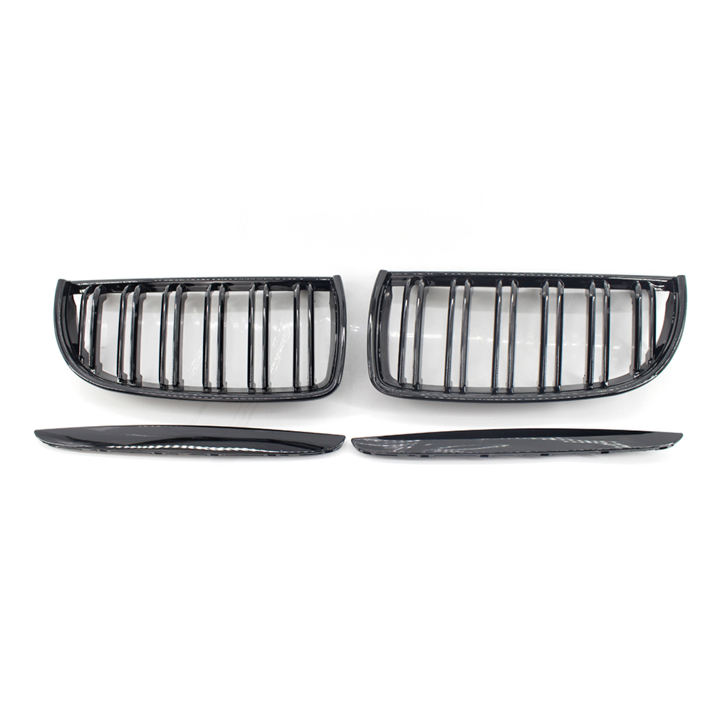 

Gloss Black Dual Slat Kidney Grill for BMW E90 3 Series Sedan Wagon 05-08, 501 Original