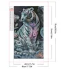 (40*70cm)Tiger - Round Partial AB Drill Diamond Painting