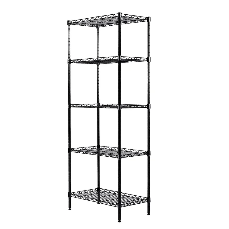 SEVENTH 5 Shelf Metal Storage Rack, Wire Shelving Units and Storage, Adjustable Kitchen Storage Rack Organizer, Backers Rack for Kitchen Garage Closet Pantry Laundry Bathroom, 21.25"x11.4"x59.1", Q637