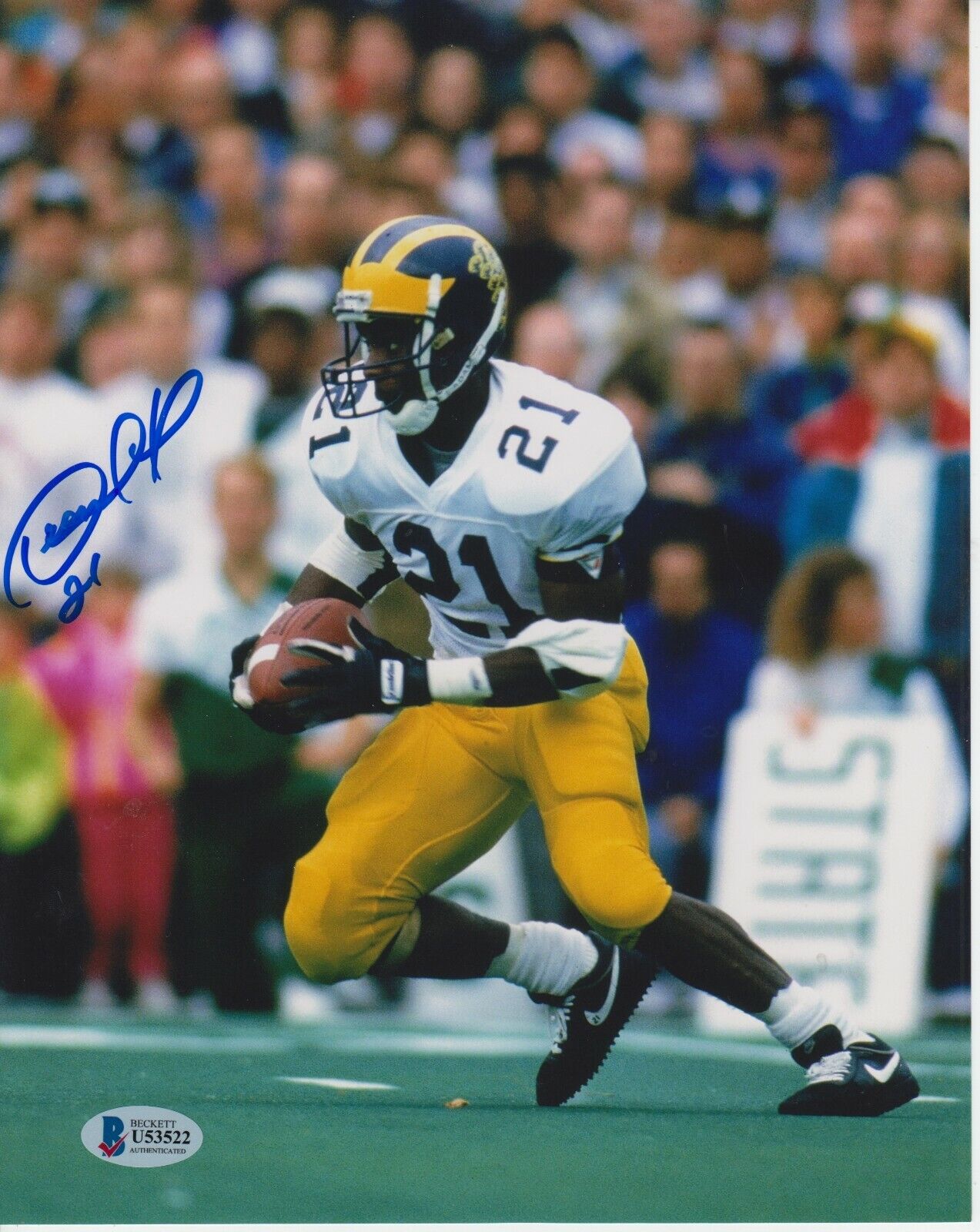 DESMOND HOWARD #2 SIGNED 8X10 MICHIGAN WOLVERINE Photo Poster painting BECKETT CERTIFIED