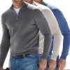 New Long Sleeve V-Neck Zipper Casual Sweater