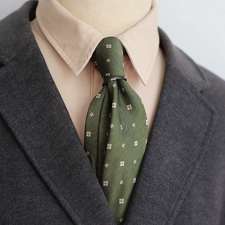 Vintage 7cm Casual Pattern Men's Suit And Tie