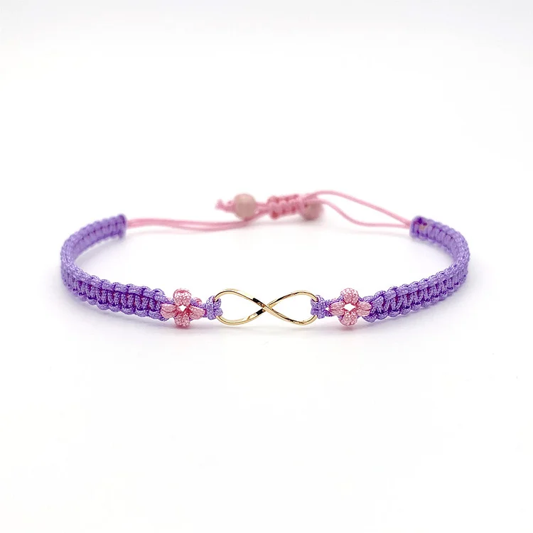 For Granddaughter - Grandmother & Granddaughter A Link That Can Never Be Undone Infinity Peach Bracelet