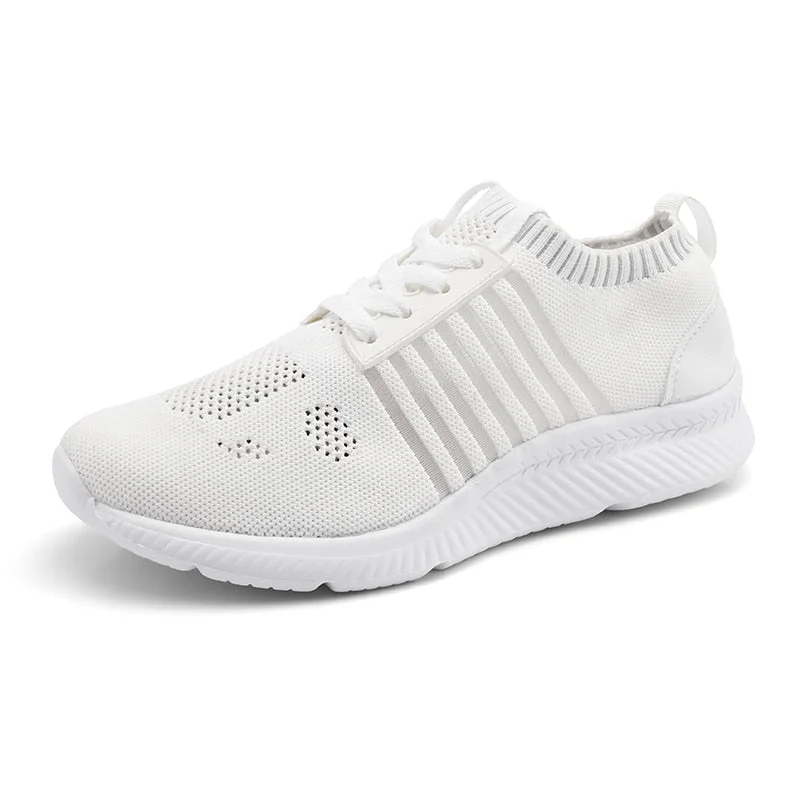 Mens Casual Shoes White Lace-Up Breathable Couple Sport Shoes Sneakers Basket White Black Tennis Mens Trainers Zapatillas Hombre