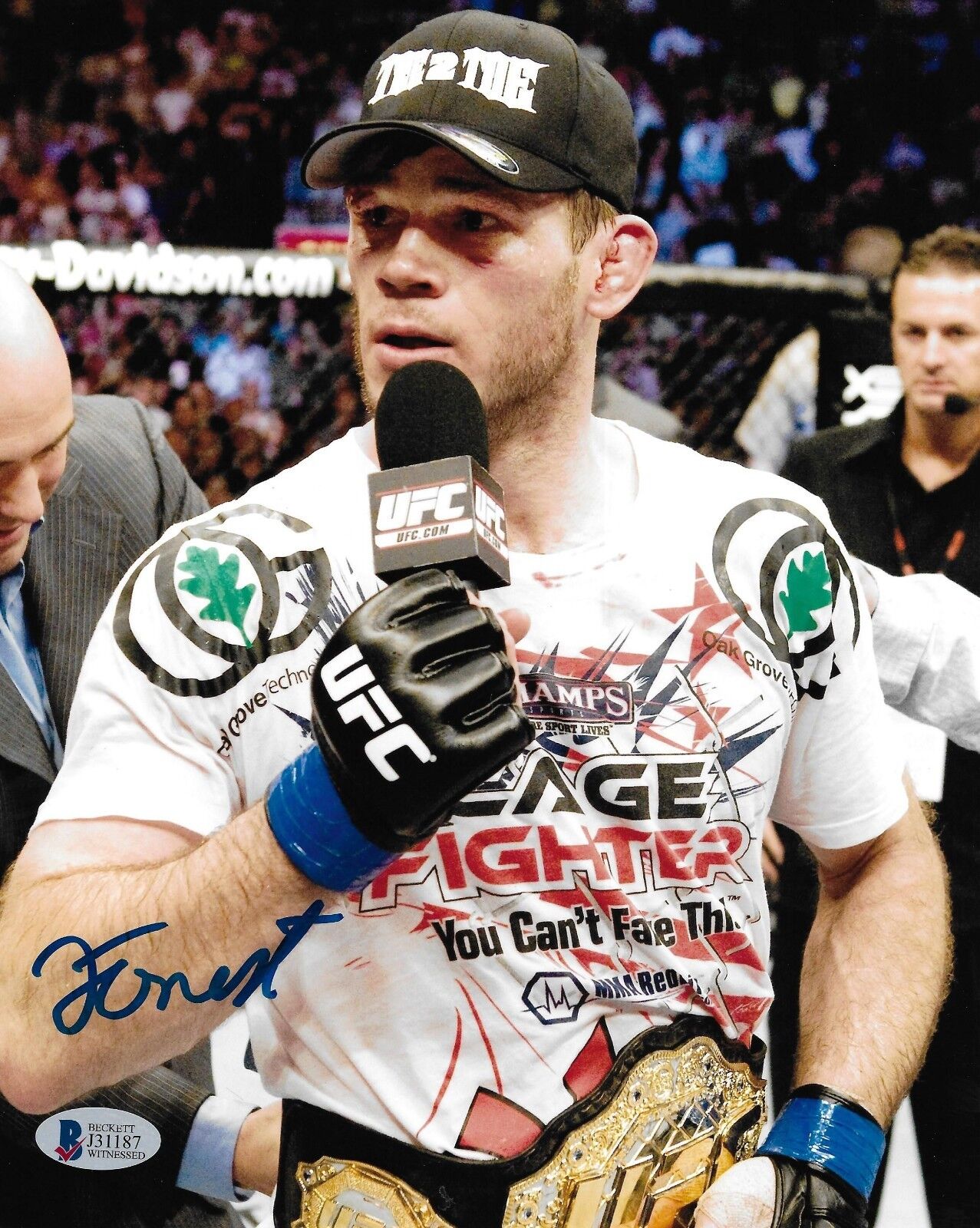 Forrest Griffin Signed 8x10 Photo Poster painting BAS Beckett COA UFC 86 Belt Picture Autograph