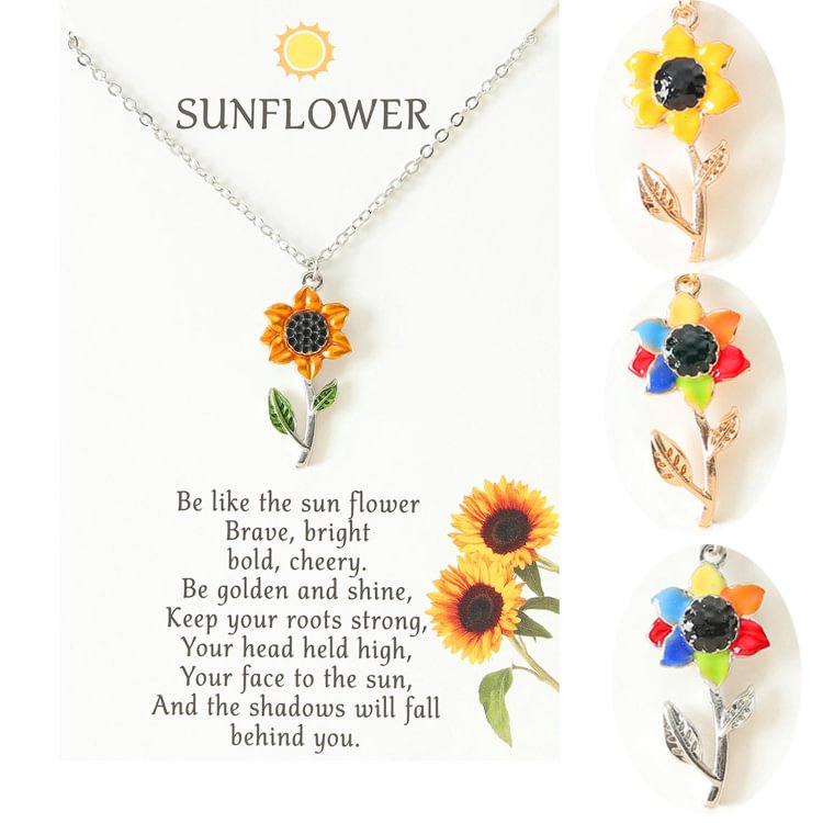Sunflower Pendant Necklace