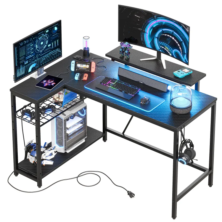 Bestier 48 inch Gaming Desk with Power Outlets