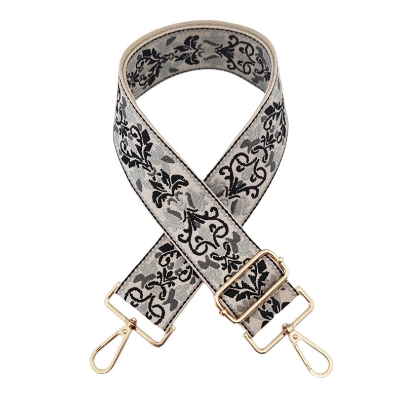 New Thick Color Ethnic Style Jacquard Wide Shoulder Strap Single Shoulder Crossbody Women Bag Accessories Long Strap Replacement Bag Strap