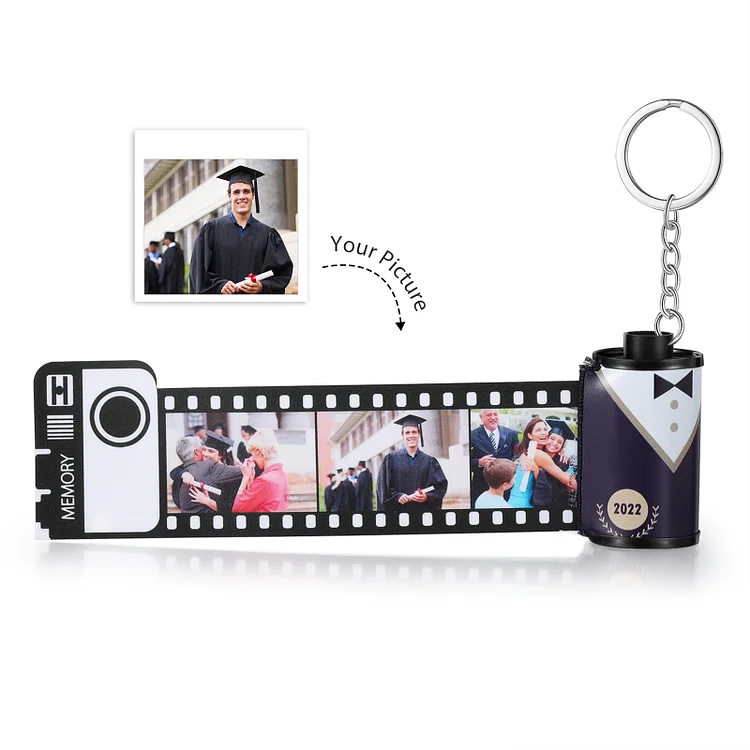 Class of 2022 Camera Roll Keychain Custom 10 Photos Graduation Gift