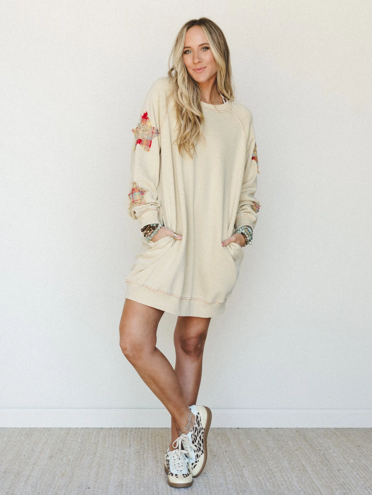 Starfall of Wonder Long Sleeve Dress  - American Pear