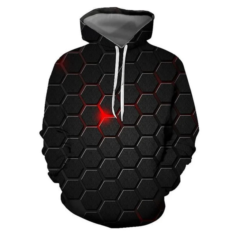 Men's Sweatshirt Swirl Print 3D Design Trend Hoodie