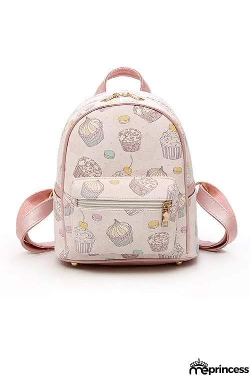 Cake Print Backpack