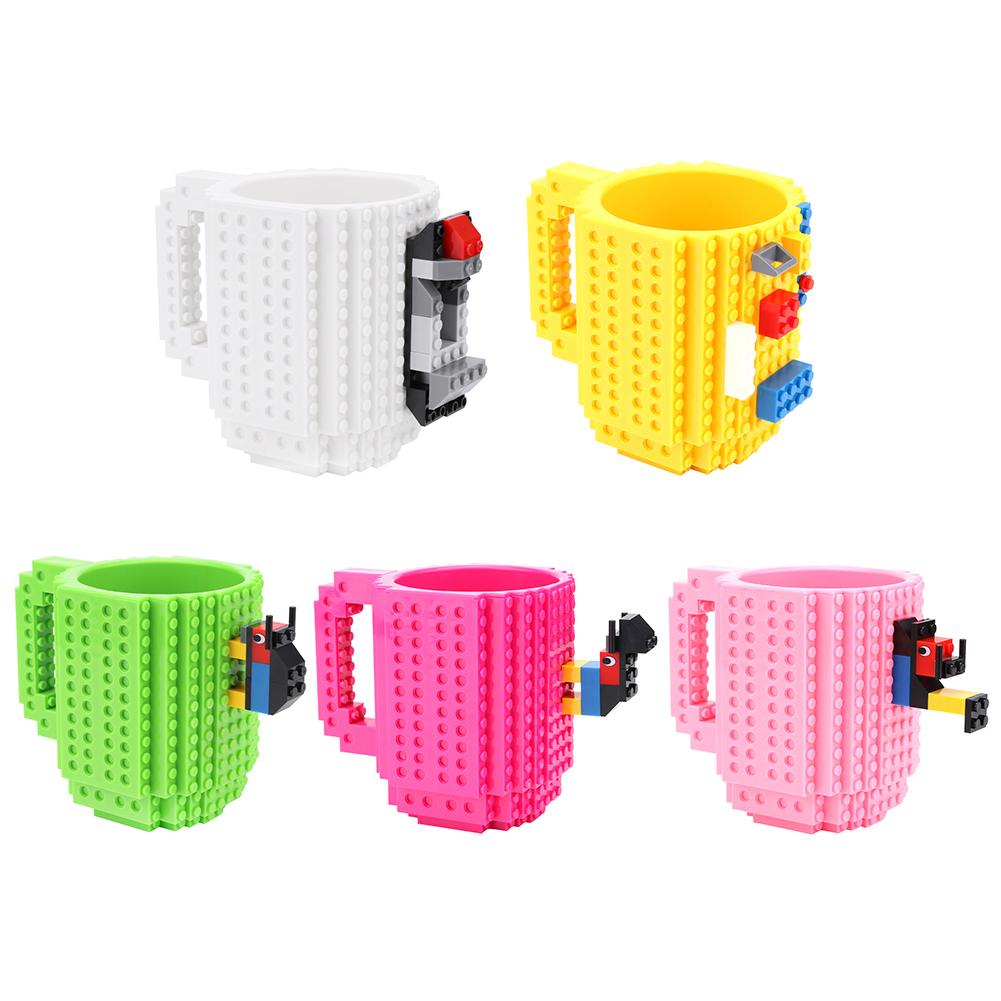 

350ml Creative Milk Mug DIY Building Blocks Brick Drinking Water Coffee Cup, Green, 501 Original