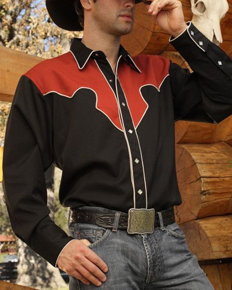 Men's western style shirt cb27