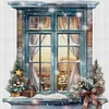 (Multi-Style) Gnome Bear By Window Snow Scene-11CT Stamped Cross Stitch 40*40/50*50cm