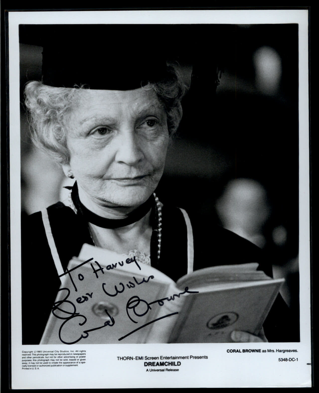 Coral Browne - Signed Autograph Movie Still - Dreamchild