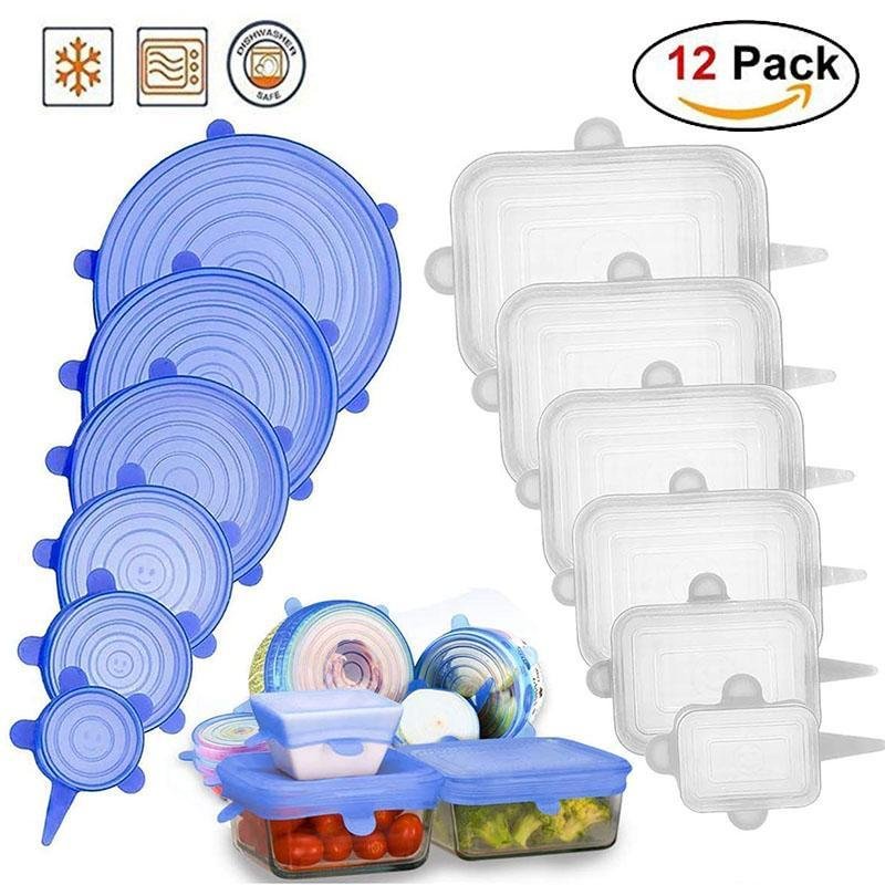 Adpartner Silicone Lids for Food Storage (6-Pack)