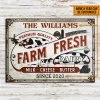 Personalized Dairy Cattle Farm Fresh Custom Classic Metal Signs