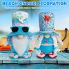 2Pcs Beach Gnomes Plush Cute Shelf Sitters with Weighted Base for Birthday Gifts