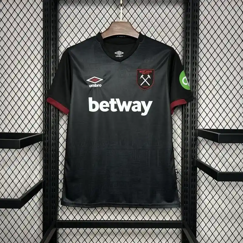 24/25 West Ham United Black Soccer Jersey Away