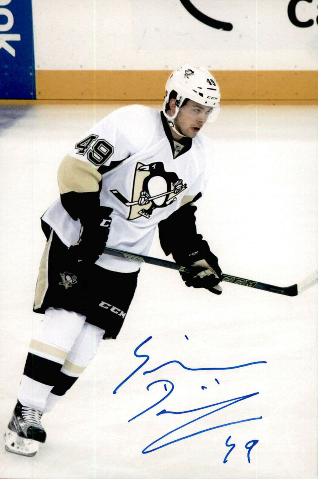 Dominik Simon SIGNED 4x6 Photo Poster painting TEAM CZECH REPUBLIC / PITTSBURGH PENGUINS #10