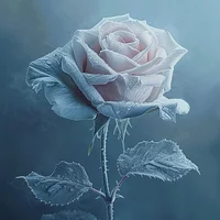 Frosted Rose Glow - Diamond Painting