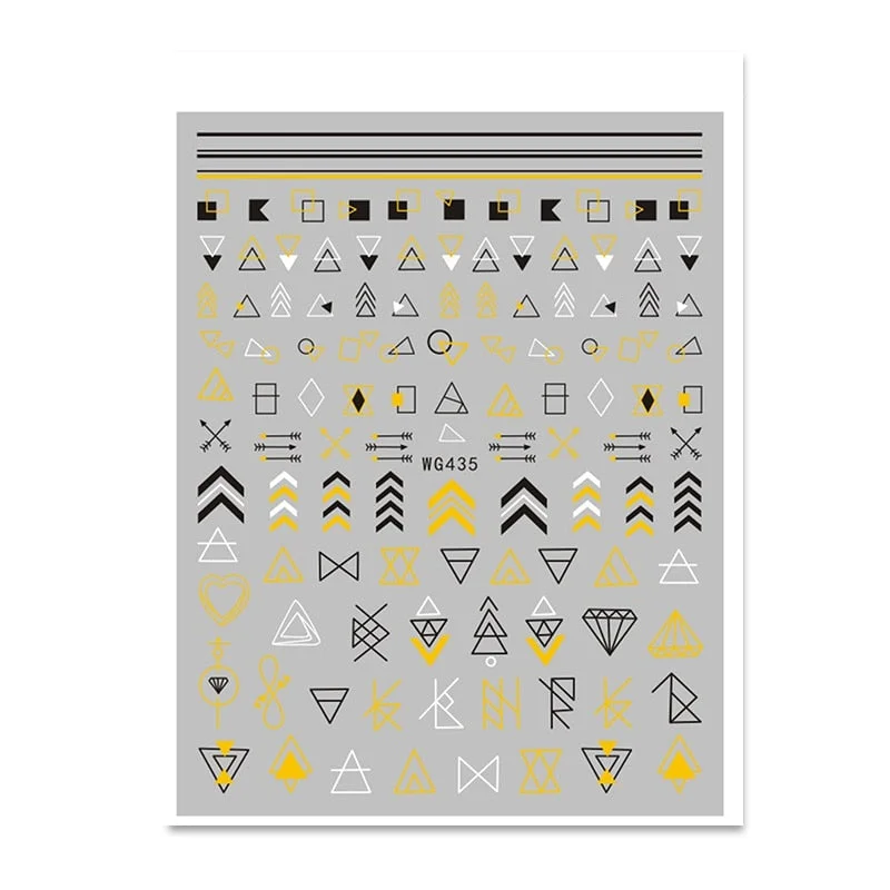 Nail Art 3D Stickers Decals Hearts Gold Manicure Nails Hollow Heart Design Self-Adhesive Thin Sticker Wraps Tip Decoration-Nail Inspo