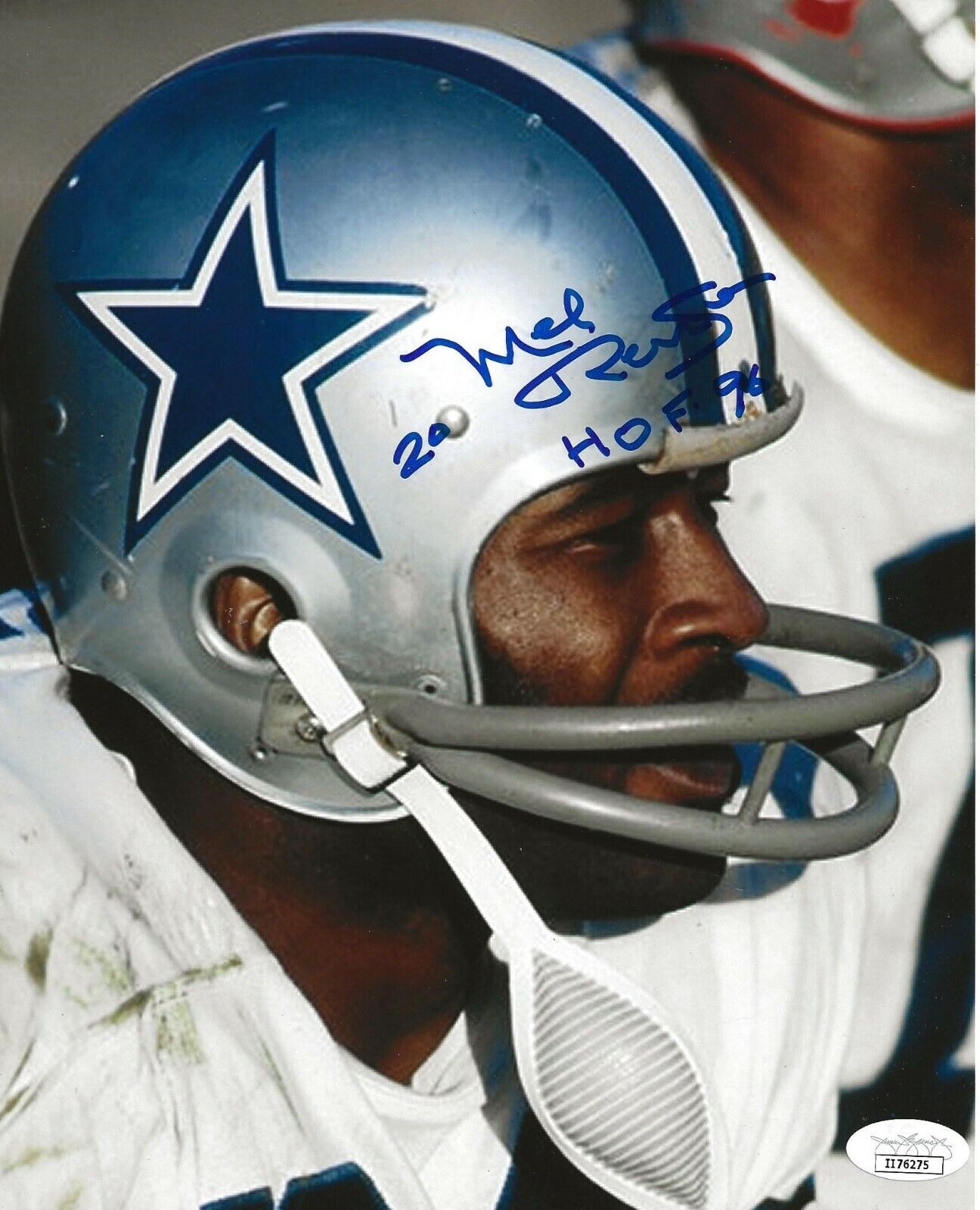 Mel Renfro signed Dallas Cowboys 8x10 Photo Poster painting autographed W/ HOF Inscription 4 JSA