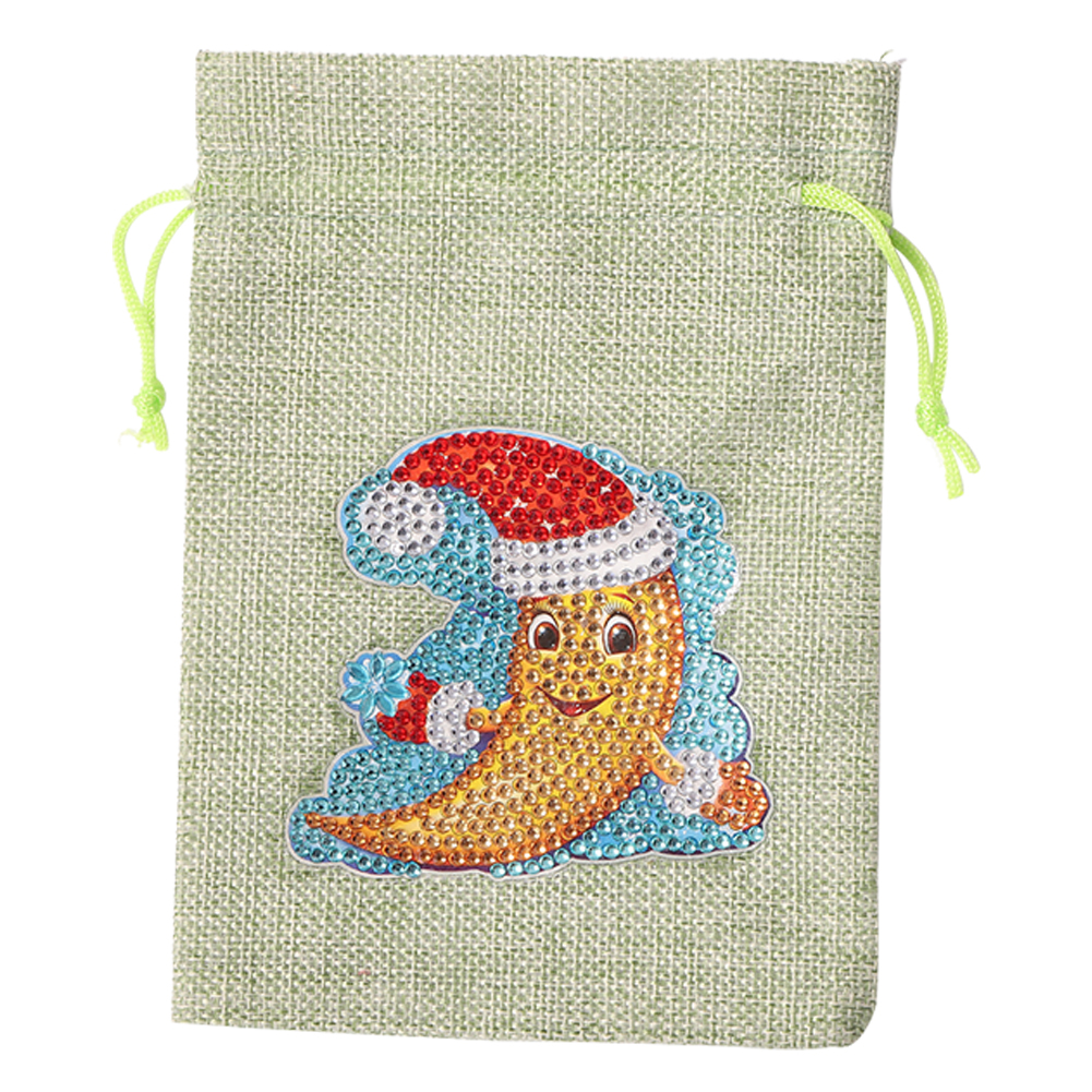 Christmas DIY Diamond Painting Shopping Tote Mosaic Drill Candy Bag (Moon)