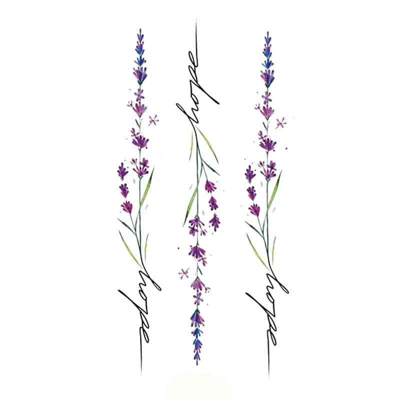 Waterproof Temporary Tattoo Stickers Black Somnus Flower Plant Small Size Tatto Flash Tatoo Fake Tattoos for Man Kid Girl Women