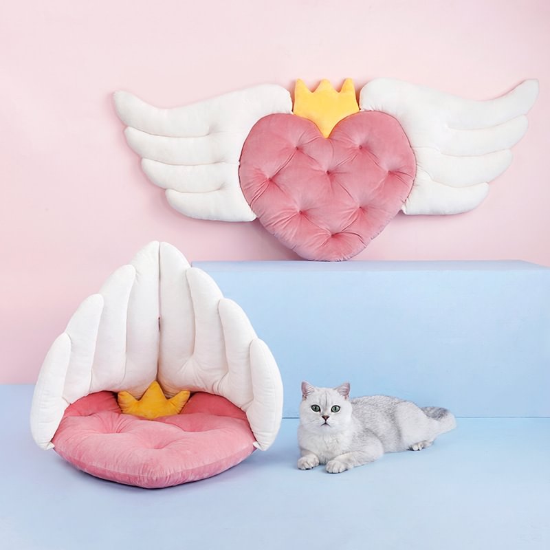 Pink Heart Pet Bed  mewoofun