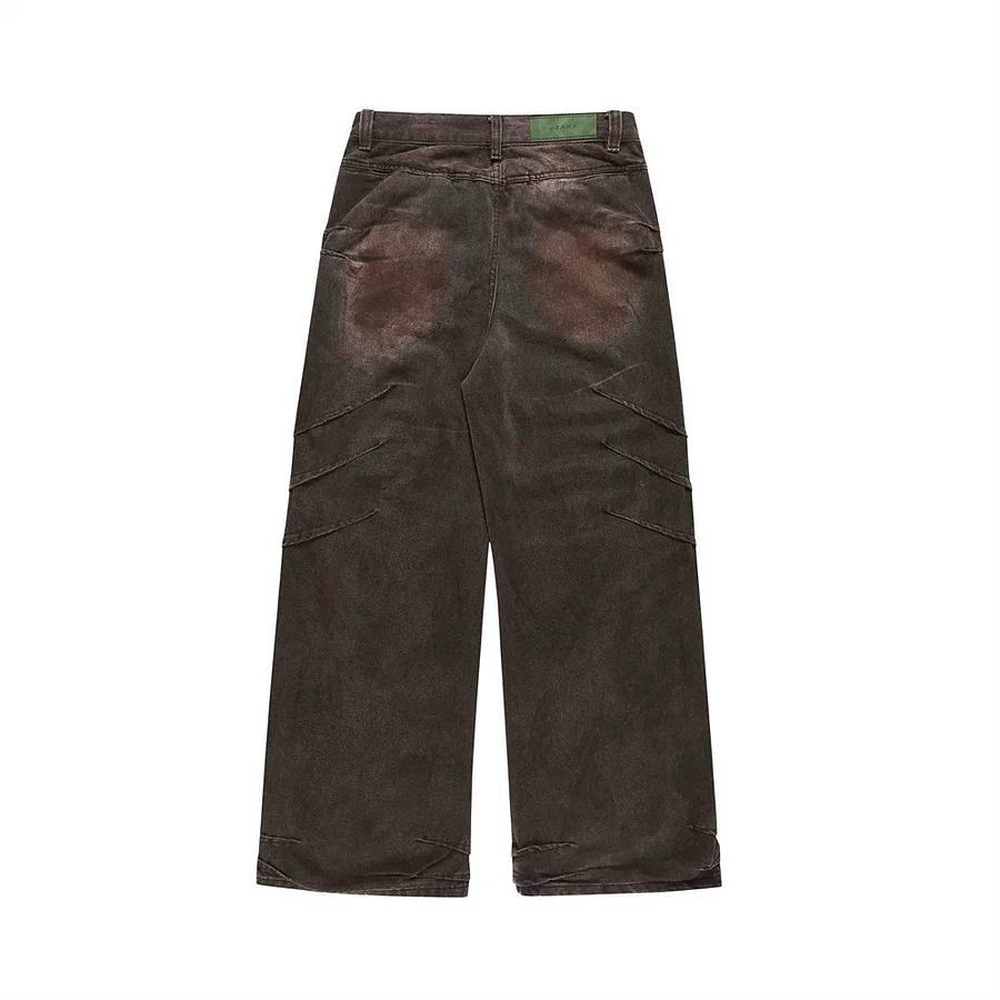 Vintage Dune Wasteland Doomsday Shark Wrinkles Hip Hop Jeans