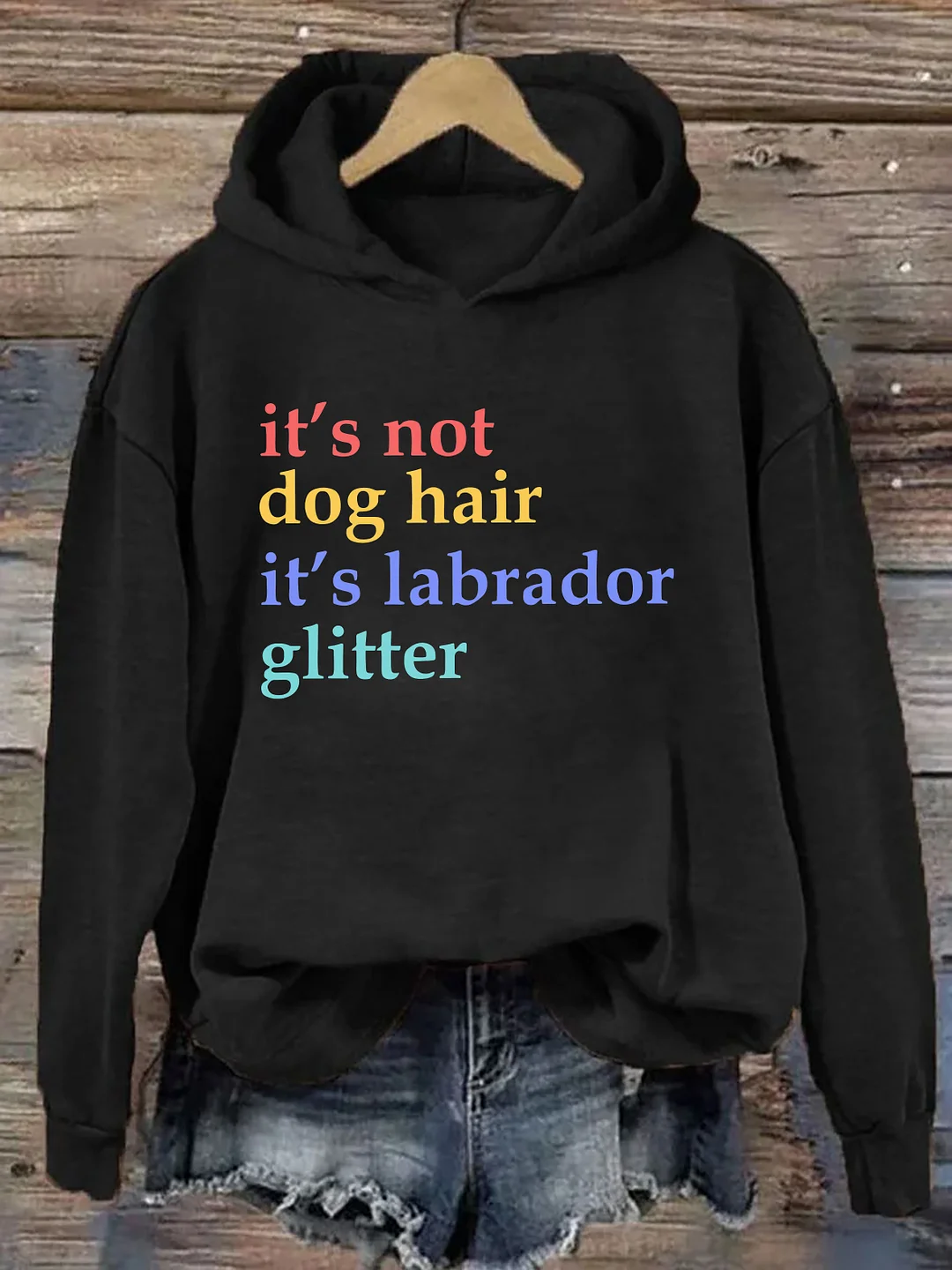 It's Not Dog Hair It's A Labrador Glitter Hoodie