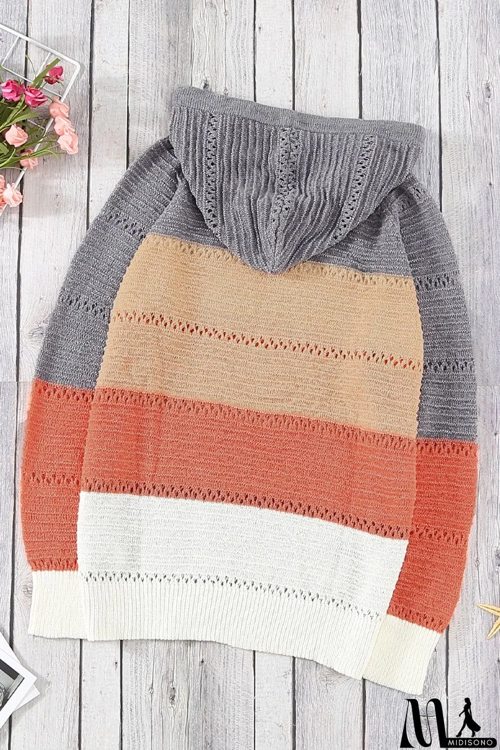 MidiSono - Classic Beach Bonfire Knitted Hoodie