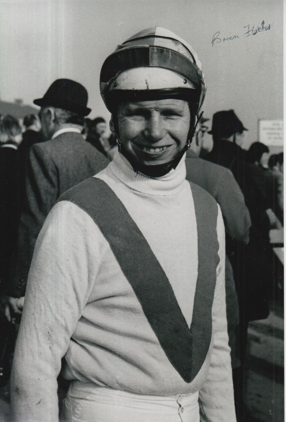 BRIAN FLETCHER HAND SIGNED RED RUM 12X8 Photo Poster painting GRAND NATIONAL HORSE RACING 1.