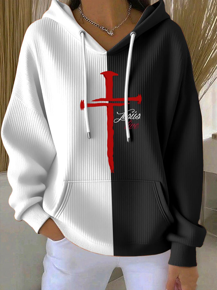 Footsteps Cross Hoodie II