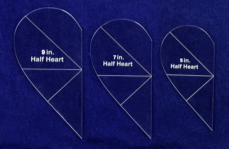 Heart Pattern Quilting Patchwork Template