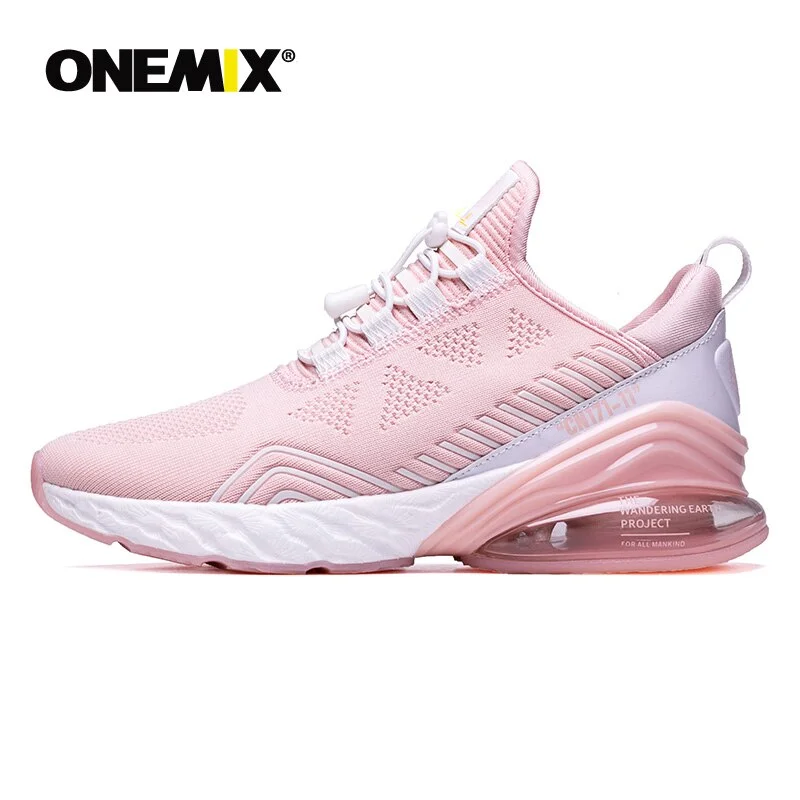 ONEMIX Air 270 Men's Breathable Running Shoes Sport New jogging shoes shock absorption cushion soft midsole leather Max shoes