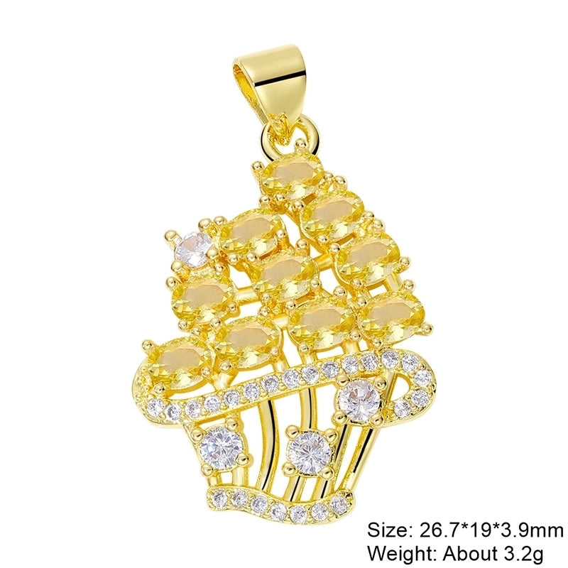 Classic Style Streetwear Cross Devil’s Eye Copper Plating Inlay Zircon 18k Gold Plated Charms