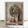 Christmas Wreath-11CT Stamped Cross Stitch 40*53cm/15.75*20.87in tapestrymarket