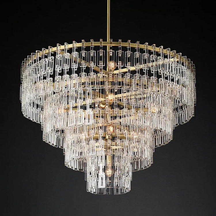 Marignan MultiTier Crystal Chain Round Chandelier 48" Vjlight