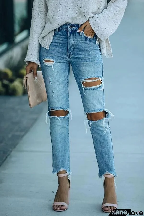 Slim Slimming Ripped Jeans