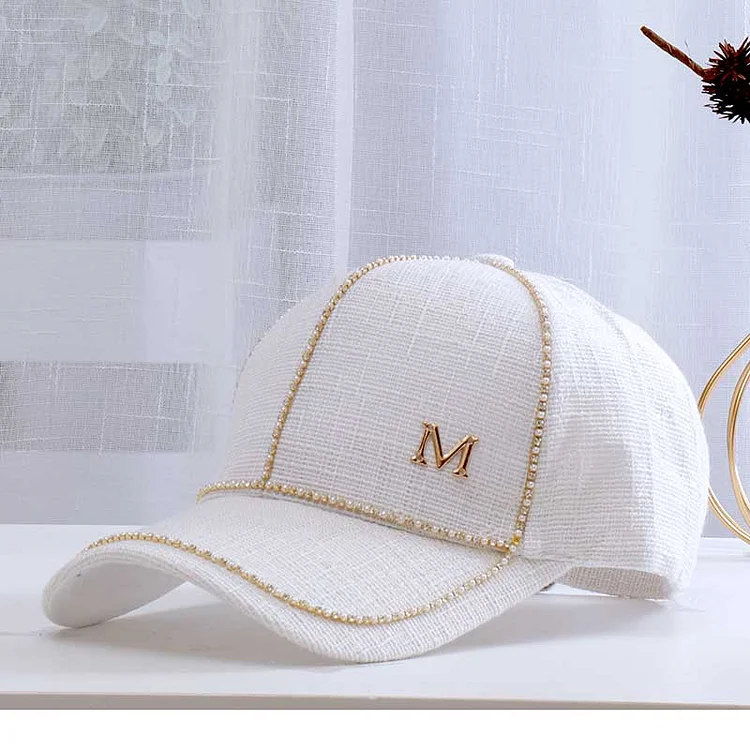 2023SummerWomen Letter M Baseball Caps For Female Adjustable Hip HopShiny Hats