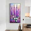 Diamond Painting-DIY Full Round Drill Lavender Bushes(70*40 CM)