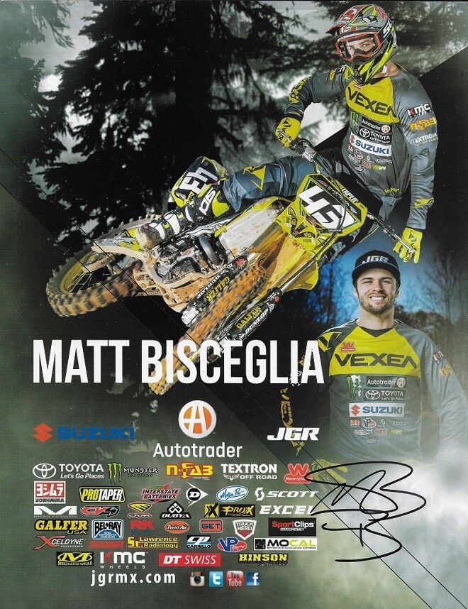 *MATT BISCEGLIA*SIGNED*AUTOGRAPHED*PICTURE*SUZUKI*JGR*8.5 X 11