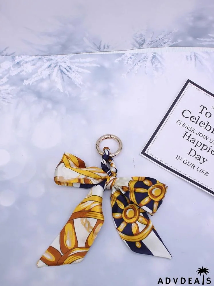 Scarf Bow Tie Design Bag Charm