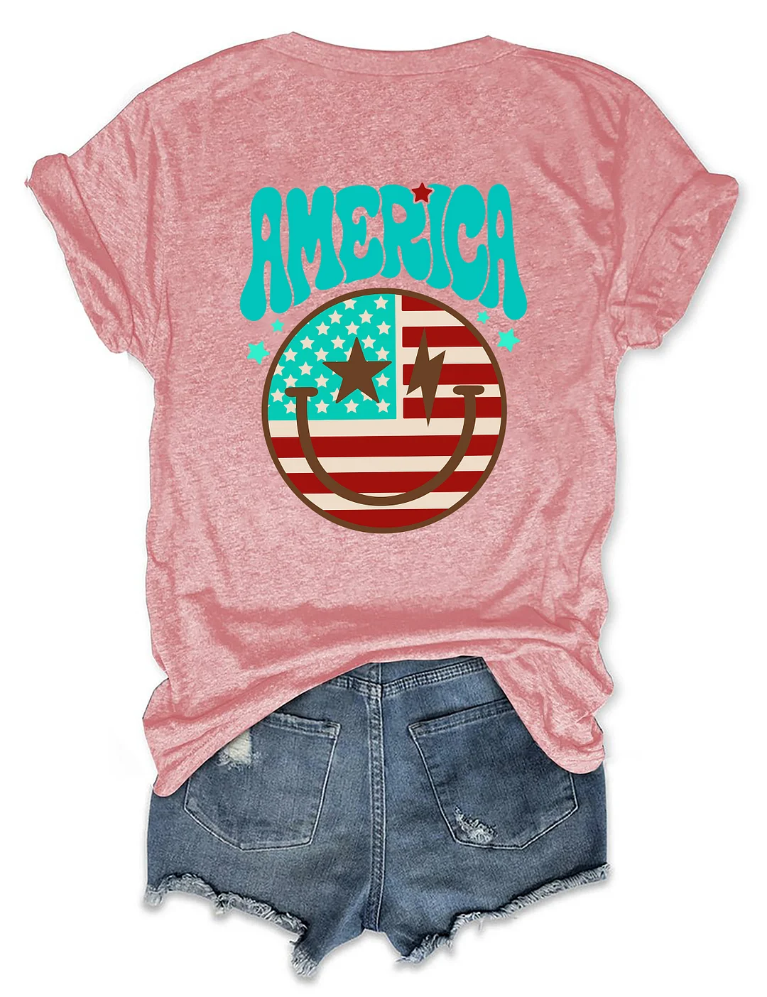 Smiling American Flag T-shirt
