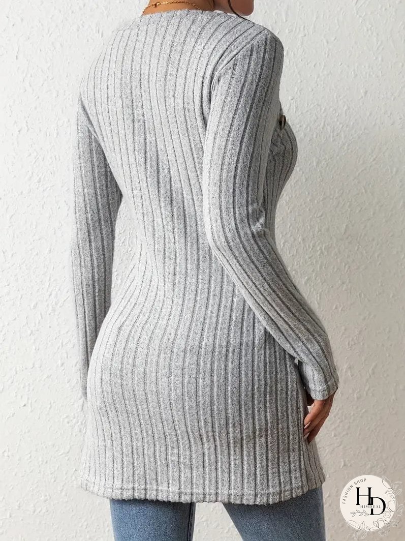 Unique Knit Sweater with Cutout Detail