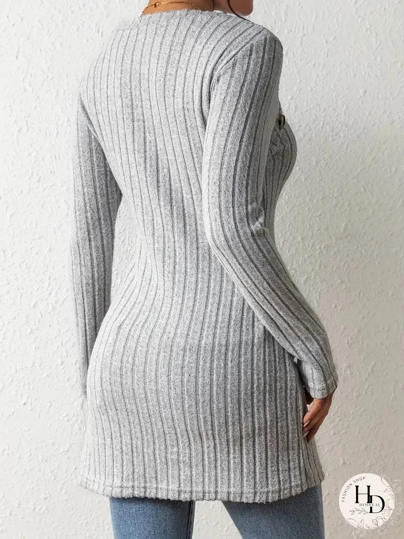 Unique Knit Sweater with Cutout Detail